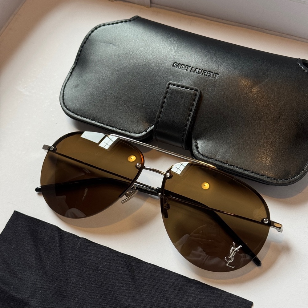 Saint Laurent Classic 11 Monogram Logo Sunglasses